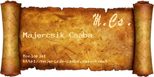 Majercsik Csaba névjegykártya
