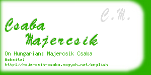 csaba majercsik business card